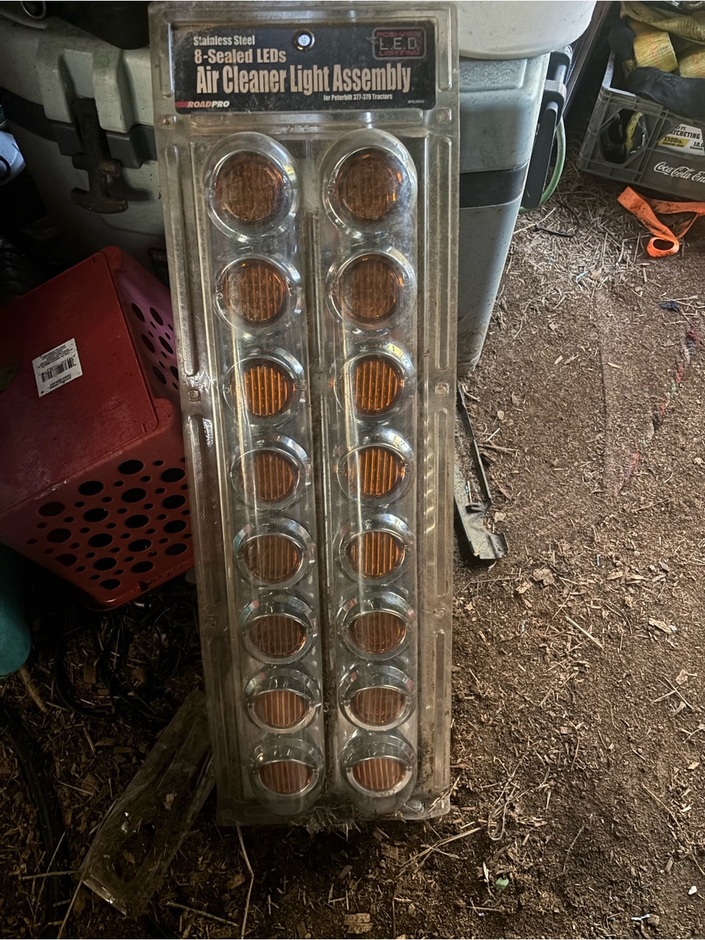 Air Cleaner Light Assembly - Stainless Steel, Amber LEDs